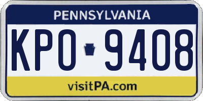 PA license plate KPO9408