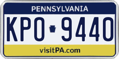 PA license plate KPO9440