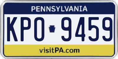 PA license plate KPO9459