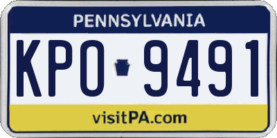PA license plate KPO9491