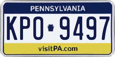 PA license plate KPO9497