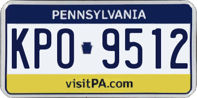 PA license plate KPO9512