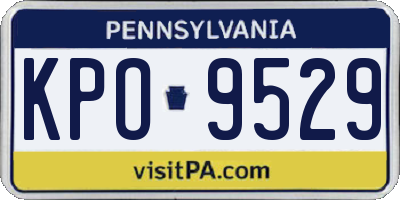 PA license plate KPO9529