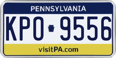 PA license plate KPO9556