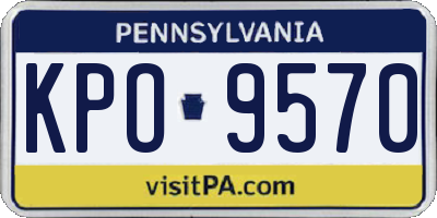 PA license plate KPO9570