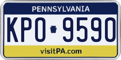 PA license plate KPO9590