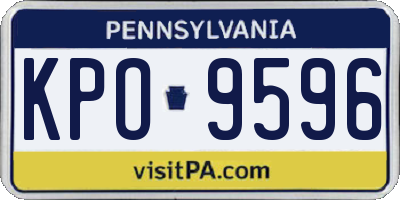 PA license plate KPO9596