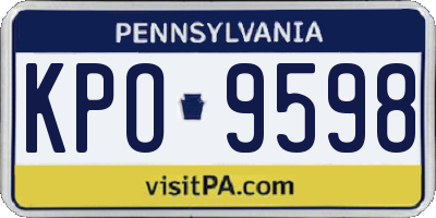 PA license plate KPO9598