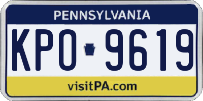 PA license plate KPO9619