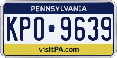 PA license plate KPO9639