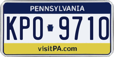PA license plate KPO9710