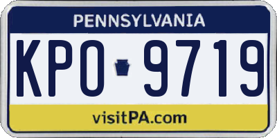 PA license plate KPO9719