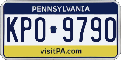 PA license plate KPO9790