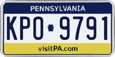 PA license plate KPO9791