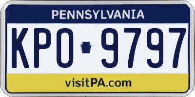 PA license plate KPO9797