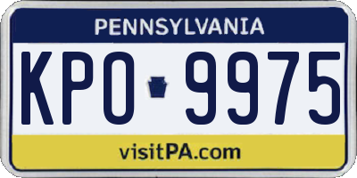 PA license plate KPO9975