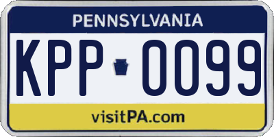 PA license plate KPP0099