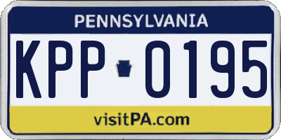 PA license plate KPP0195