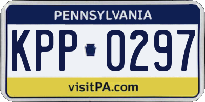 PA license plate KPP0297