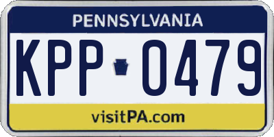 PA license plate KPP0479