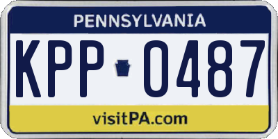 PA license plate KPP0487