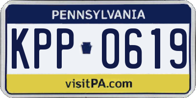 PA license plate KPP0619