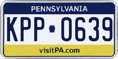 PA license plate KPP0639