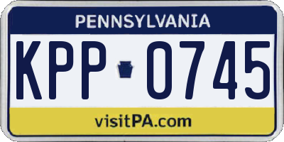 PA license plate KPP0745