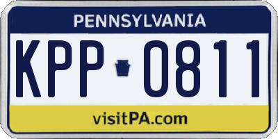 PA license plate KPP0811