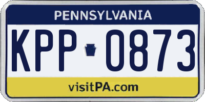PA license plate KPP0873