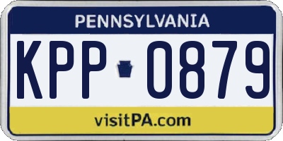 PA license plate KPP0879