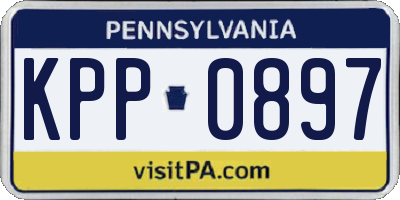 PA license plate KPP0897
