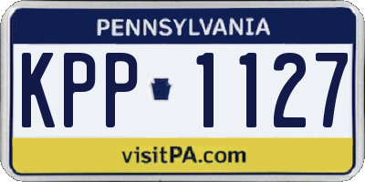 PA license plate KPP1127