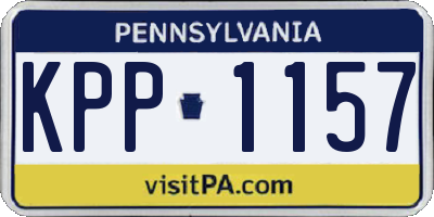 PA license plate KPP1157