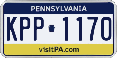 PA license plate KPP1170
