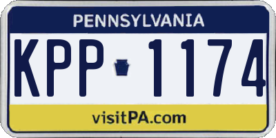 PA license plate KPP1174