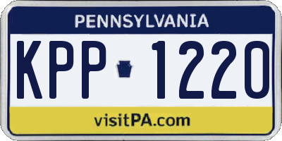 PA license plate KPP1220
