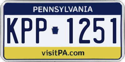 PA license plate KPP1251