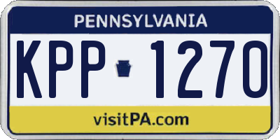 PA license plate KPP1270