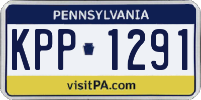 PA license plate KPP1291