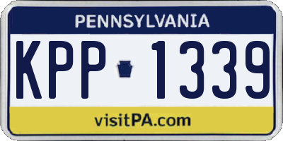 PA license plate KPP1339