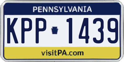 PA license plate KPP1439