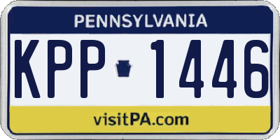 PA license plate KPP1446