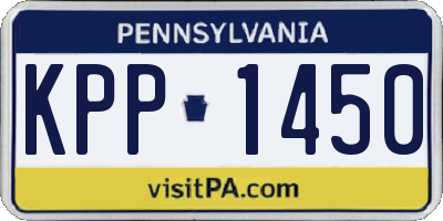 PA license plate KPP1450