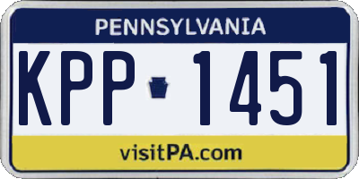 PA license plate KPP1451