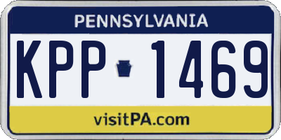 PA license plate KPP1469