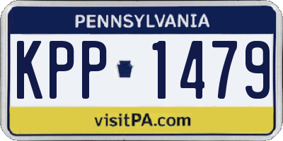 PA license plate KPP1479