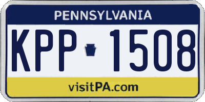 PA license plate KPP1508