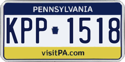 PA license plate KPP1518