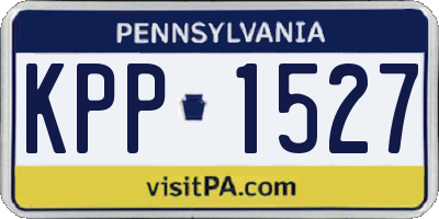 PA license plate KPP1527